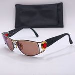 Vintage FENDI Sunglasses SL 7025 Col 590 Red Roman Coin Medallion 90s Italy Auth