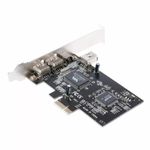 Firewire Card Adapter PCI-e 1X IEEE 1394A 4 Port(3+1) With 6 Pin To 4 Pin Cable