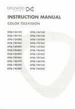 Daewoo Instruction Manual Color Television Model Number DTQ-XXXXXX