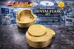 Dental Denture Flask Solid Brass Heavy Duty Lab Press 88mm 2 Piece UK