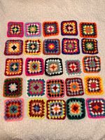 Handmade Granny Squares - Set of 25 / 50 / 100 - Crochet Squares - All Different