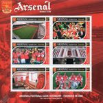 HIGHBURY STADIUM Stamps ARSENAL Football Club Stamp Sheet (2001 Grenada)