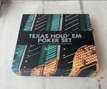 Las Vegas Texas Hold' Em Poker Set with 200 Chips Felt Mat Poker Cards