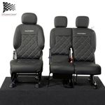 Peugeot Partner Front Seat Covers Leatherette Partner Embroidery (2008-2018) 756