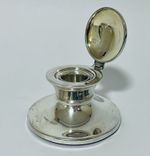 Solid Sterling Silver Capstan Inkwell with Liner