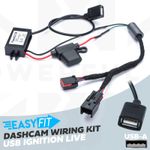 power tap-in USB A port for Land Rover Discovery 3 & 4 overhead console dashcam
