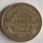 SEA LIFE PARK DOLPHIN 5 DOLLAR TRADE TOKEN COIN HONOLULU HAWAII