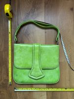 Lime green vintage hand / shoulder bag 60s/70s, vinyl, faux leather, MOD
