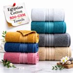 Luxury 800GSM Towel Set 100% Egyptian Cotton Face Hand Bath Towels Bath Sheets
