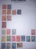 Colombia 1859-1919 Early Used Stamps Page Bolivar Officials Revenues