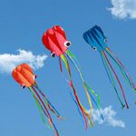3D Soft Octopus Kite Windsock 4M Soft Kite Children Toys Outdoor Cartoon Animal