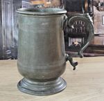 Antique Pewter- Victorian or earlier- Stamped Pint  Hallmarks- VG used condition