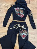 Women's Ed Hardy Tracksuit Small Black