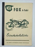 Original 1950s NSU - FOX 4-STROKE  Spare Parts List With Diagrams - VERY CLEAN