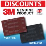 3M ScotchBrite Abrasive Hand Pads 158 x 228mm, Very Fine & Ultra Fine grade