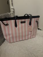Victoria Secret Iconic Pink Stripe Tote Bag Brand New