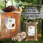 Bugznbits Organic Woodland Land Snail Substrate, Moss, and Bark  Set Up Pack