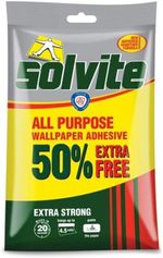 Solvite All Purpose Wallpaper Adhesive Paste Hangs 7.5 Rolls Extra Bonus