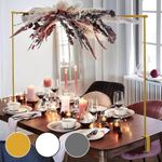 Metal Over Table Decorative Table Rod Rail Home Garden Decor Gold/White/Black