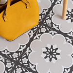 Floor Pops Daphne Black 30.48cm x 30.48cm Self-Adhesive Vinyl Floor Tiles