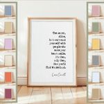 Lewis Carroll Quote Print "The secret Alice" Wonderland Wall Art Decor Unframed