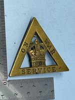 1916 On War Service British Women's Munitions Workers Badge - Numbered