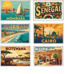 Various Africa -  Fun Jumbo Fridge Magnet - Holiday Souvenir Gift Present