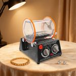 60W Rotary Tumbler Polisher Machine for Jewelry Coins Metal Parts Polishing