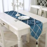 Chic Table Runner Simple Home Dining Room Mat Tassel Tablecloth Cover Decoration