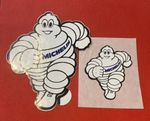 Vintage original Michelin Man (Bibendum) tyre advertising stickers