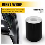 Gloss Black De-chroming Chrome Delete Vinyl Wrap Tape 100mm x 10m Wrapping Vinyl