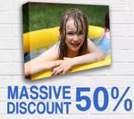 CANVAS PRINT YOUR PHOTO ON LARGE PERSONALISED 30MM DEEP FRAMED -A4 A3 A2 A1 A0