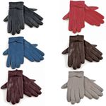 Ladies Women Soft Sheepskin Real 100% Leather Gloves with lining Driving Winter 