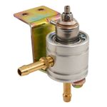 Alpha Adjustable Silver Fuel Pressure Regulator with 8mm Push On Fitting