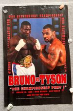 MIKE TYSON V FRANK BRUNO 1996 WORLD CHAMPIONSHIP FIGHT HONEST ORIGINAL POSTER