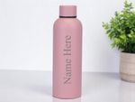 Personalised Engraved Water Bottle Any Name Engraved 500ml Baby Pink