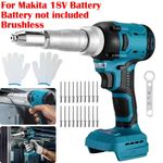 2.4-4.8mm For Makita BL18 18V Li-ion Battery Electric Rivet Gun Brushless w/ LED