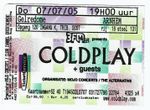 Coldplay & Richard Ashcroft 7/7/05 Arnhem Netherlands Rare TICKET STUB! Holland