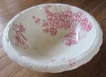 Victorian Grimwade Brothers Ceramic Wash Basin - red/white