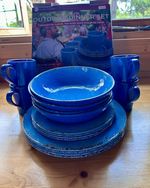 Camping Melamine Rustic (Azure Blue)16 Set Camping-Picnic-Home. New