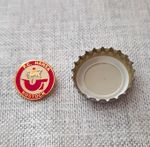 Hansa Rostock Round Enamel Football Club Badge Pin - Red/White