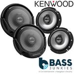 Kenwood 2 Way 1200 Watts Front & Rear Door Speakers/Connectors for PEUGEOT 207