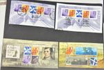 GB- Scottish Mini Sheets  ,1 On Piece ( Edinburgh Postmark) CTO  See Description