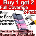 Full Cover Glass Screen Protector For iPhone 11 12 13 14 15 16  17 Pro MAX