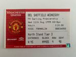 RARE Manchester United v Sheffield Wednesday 11/8/1999 Ticket PREMIER LEAGUE