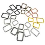 Rectangle Metal Loops D rings webbing Non-Welded Durable Fasteners Buckles DIY