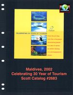 $7.50 Scott Value - 2002 MALDIVES Tourism s/s Fish Indian Ocean CV MNH NH UMM