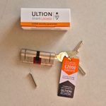 Ultion 40/40 Euro Profile Cylinder Satin Chrome 3 Keys DCBSC4040D