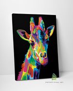 GIRAFFE Abstract Colour Pop Art Canvas Art Wall Art Print Decor Picture -D183