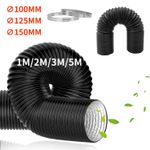 Aluminium Insulated Ducting Ventilation Flexible Foil 1-5m ∅100MM ∅125MM ∅150MM